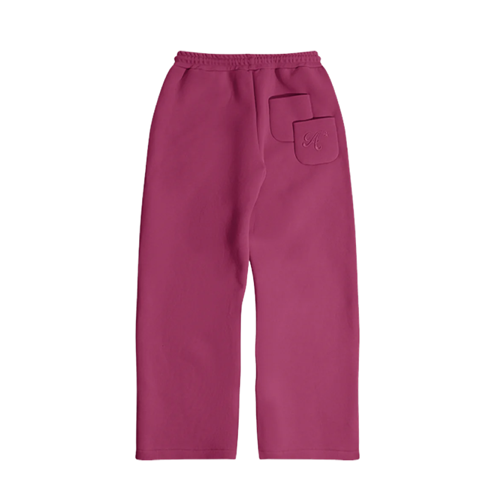 PANTS MONOCHROME VELOURS POURPRE